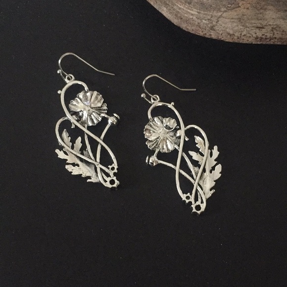 ๐50% OFF/3+...Antique Style Poppy Flower Dangle Earrings - Picture 5 of 10